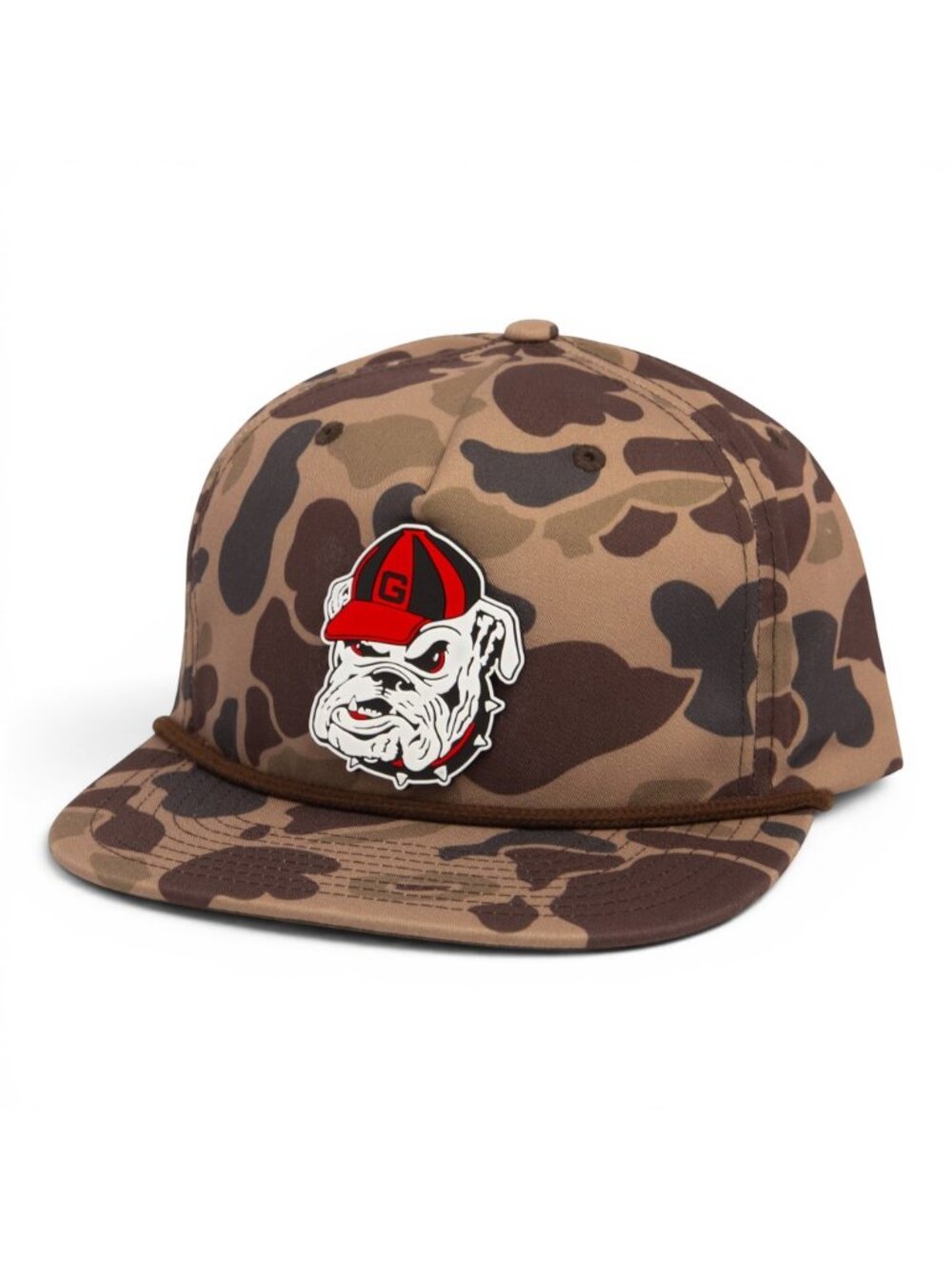 Georgia Bulldogs Retro UGA 3D Umpqua Rope Hat- Bark Duck Camo/ Brown